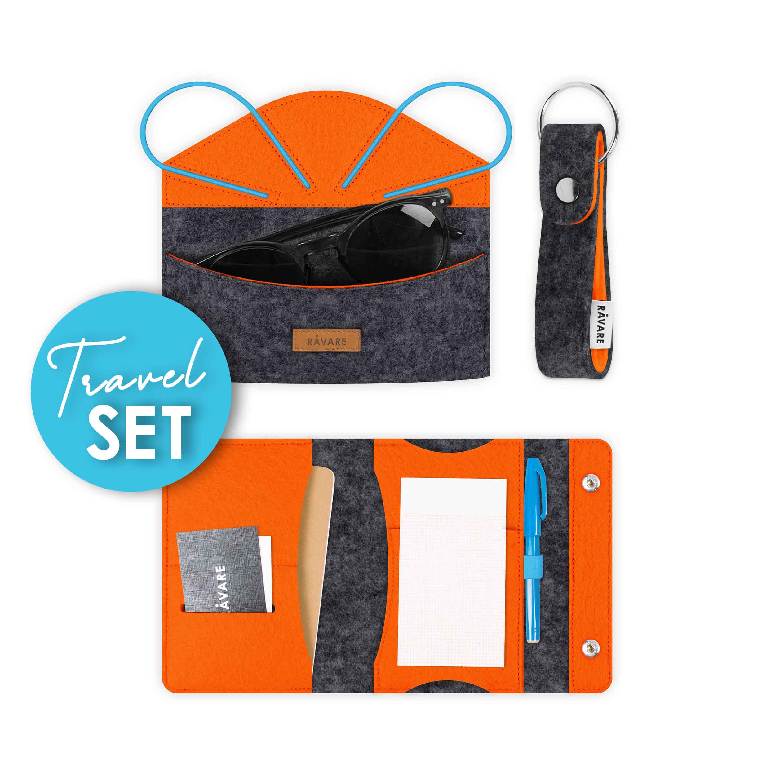 set-travel-orange.jpg Produktset TRAVEL dunkelgrau-orange – Bild 1